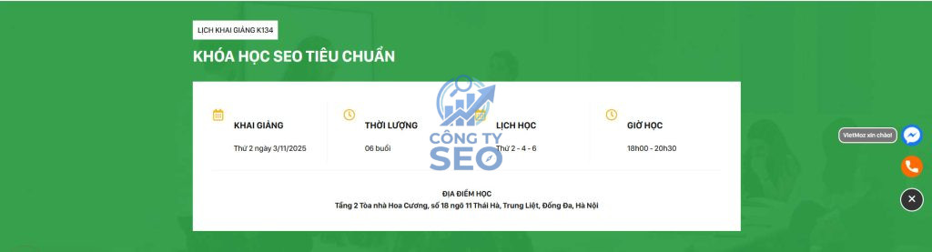 Các chương trình đào tạo tiếp thị số và SEO thực chiến
