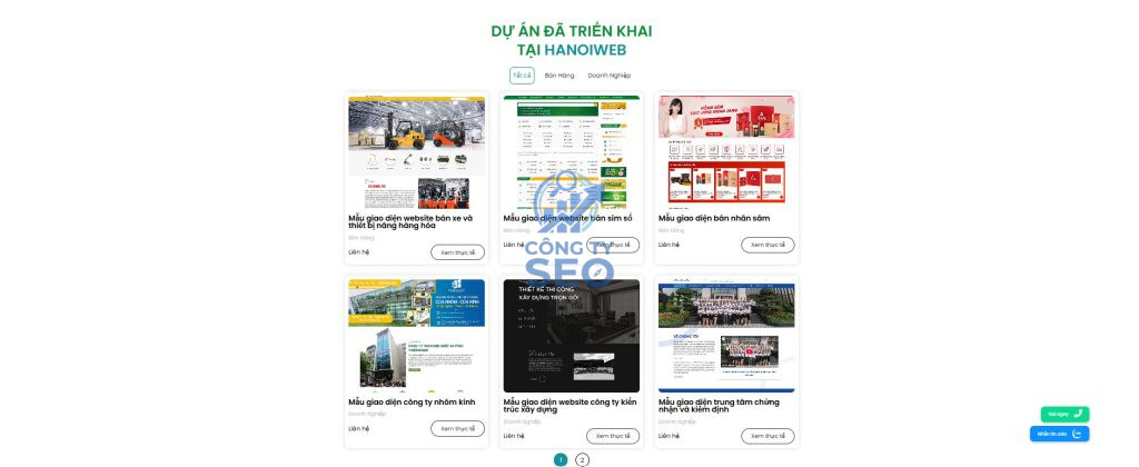Các dự án thành công của HANOWEB