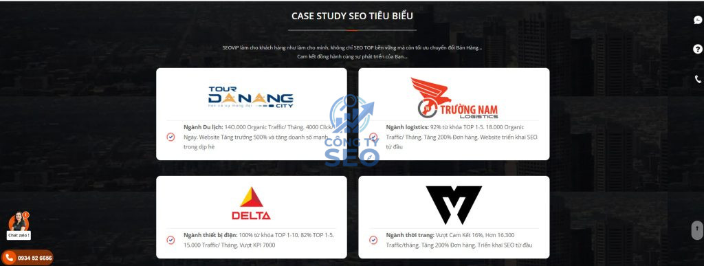 Các dự án thành công của SEO Sáng Tạo