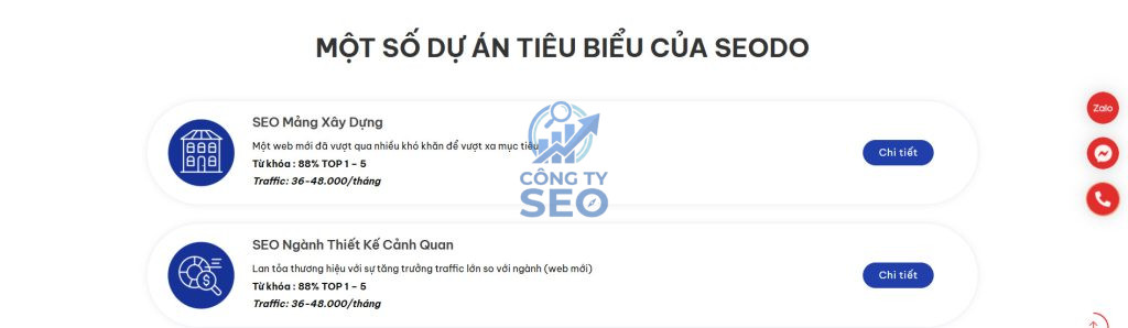 Các dự án thành công của SEODO