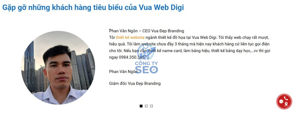 Các dự án thành công của Vua Web Digi