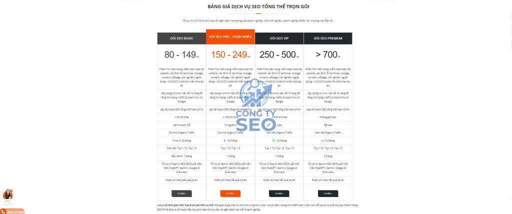 Dịch vụ SEO tổng thể bứt phá traffic và bao phủ ngành