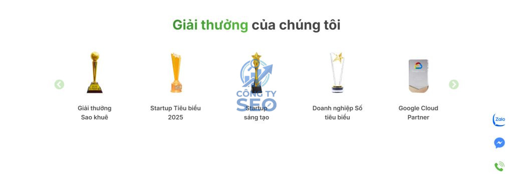 Hệ thống giải thưởng danh giá và chứng nhận tiêu biểu trong ngành