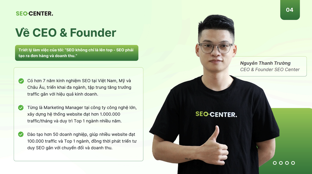 Nguyễn Thanh Trường - Founder & SEO của SEO Center