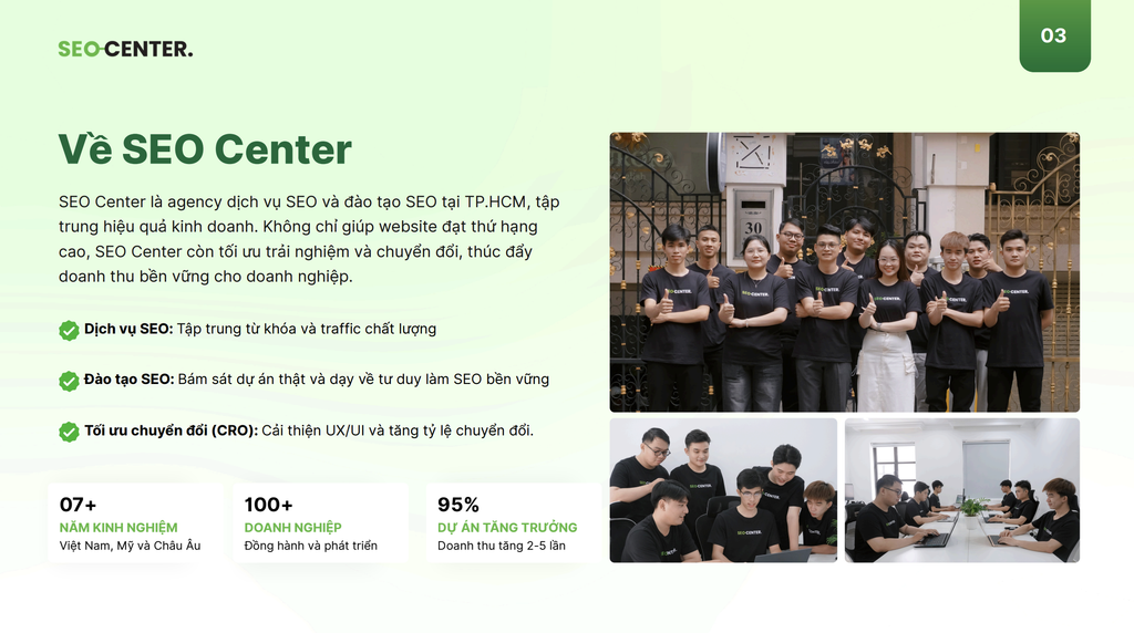 Đội ngũ team SEO Center
